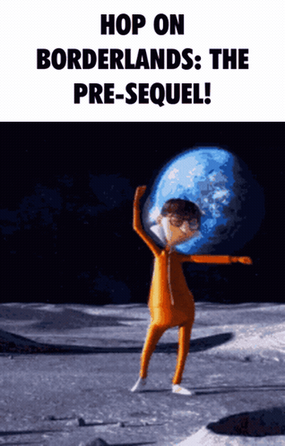 Cartoon Character Standing On Moon Holding Globe GIF