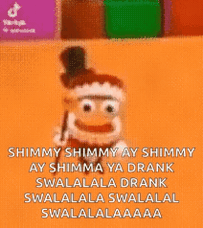Cartoon Character Standing On Orange Surface GIF