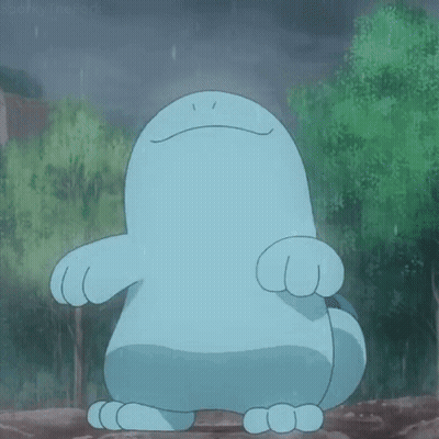 Cartoon Character Standing On Rock With Arms Outstretched GIF