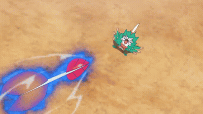 Cartoon Character Standing On Tennis Court GIF