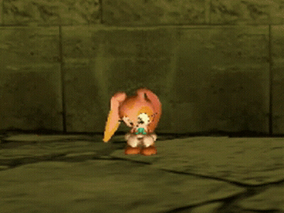 Cartoon Character Standing On Tiled Floor GIF