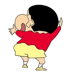 Cartoon Character Standing With Arms Out Sticker