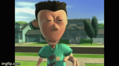Cartoon Character Standing With Eyes Closed GIF
