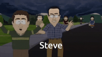 Cartoon Character Steve On Shirt GIF