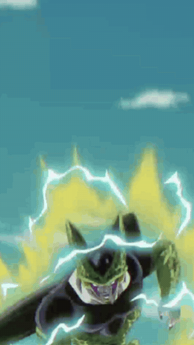 Cartoon Character Struck By Lightning In Sky GIF