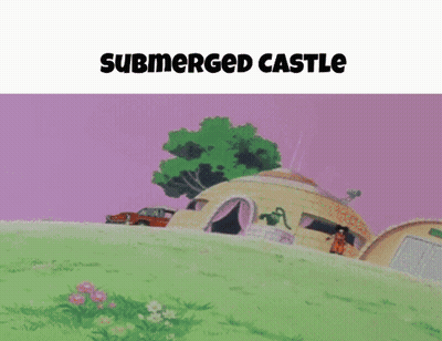 Cartoon Character Submerged Castle GIF