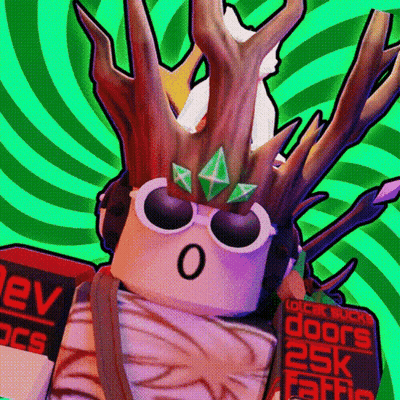Cartoon Character Sunglasses Crown Antlers Number 0 GIF
