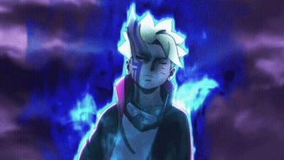 Cartoon Character Surrounded By Blue Flame GIF