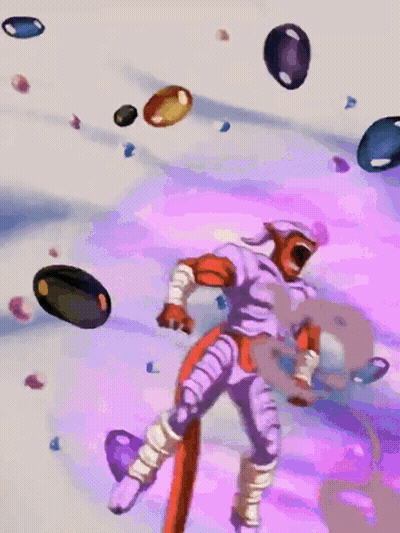 Cartoon Character Surrounded By Purple Spheres GIF