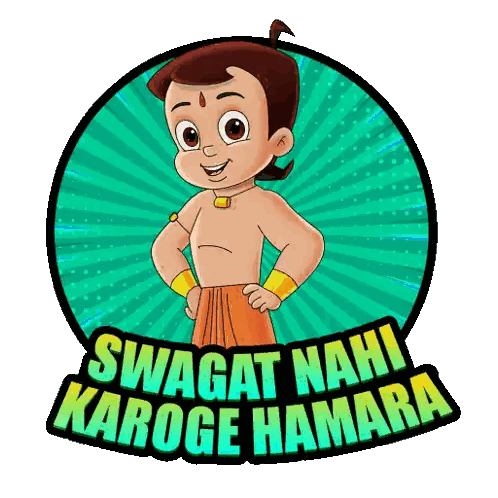 Cartoon Character Swagat Nahi Karega Hamara Sticker