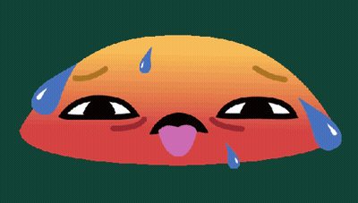 Cartoon Character Sweating GIF