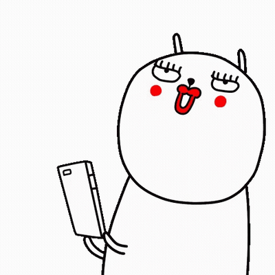 Cartoon Character Taking Selfie Surrounded By Hearts GIF