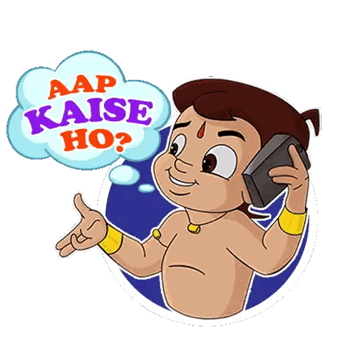 Cartoon Character Talking On Phone Sticker
