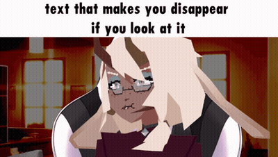 Cartoon Character Text That Makes You Disappear GIF