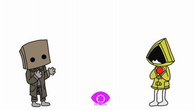 Cartoon Character Throwing Red Ball At Another GIF