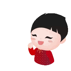 Cartoon Character Thumbs Up Speech Bubble Sticker