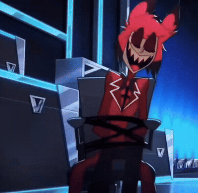 Cartoon Character Tied Up In Chair With Legs Crossed GIF