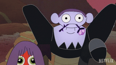 Cartoon Character Tongue Out Netflix Logo GIF