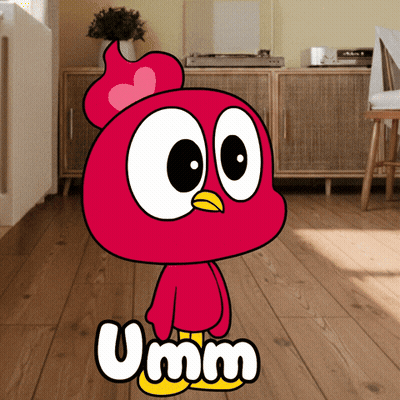 Cartoon Character Umm Standing In Room GIF