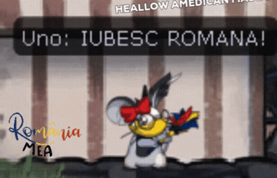 Cartoon Character Uno Iubesc Romana GIF