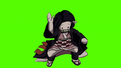 Cartoon Character Waving In Front Of Green Screen GIF
