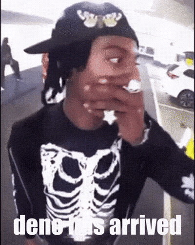 Cartoon Character Waving Near Powdered Colour Can GIF