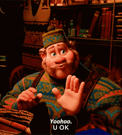 Cartoon Character Waving Yoohoo U Ok GIF
