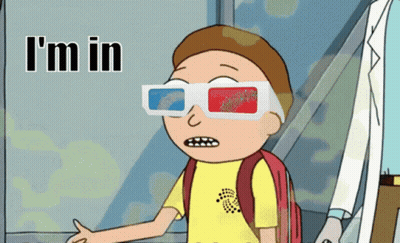 Cartoon Character Wearing 3D Glasses GIF
