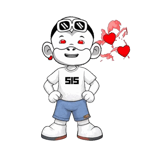 Cartoon Character Wearing 515 Shirt Sticker