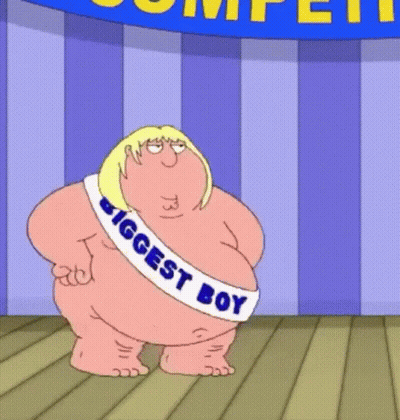 Cartoon Character Wearing Biggest Boy Sash GIF