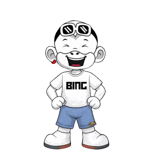 Cartoon Character Wearing Binc Shirt Sticker