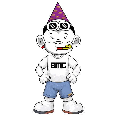 Cartoon Character Wearing BINC Shirt Sticker