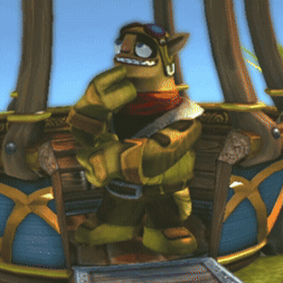 Cartoon Character Wearing Goggles And Scarf GIF
