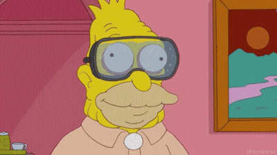 Cartoon Character Wearing Goggles And Smiling GIF
