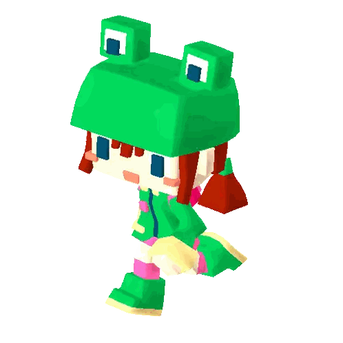 Cartoon Character Wearing Green Frog Hat Sticker