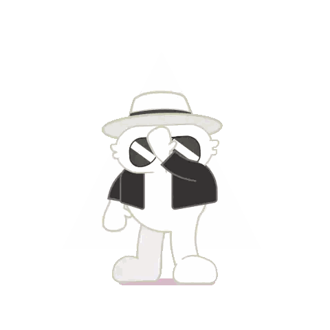 Cartoon Character Wearing Hat And Sweater Sticker