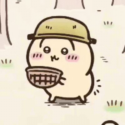 Cartoon Character Wearing Hat Holding Bowl Of Food GIF