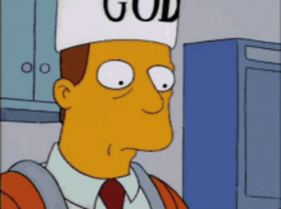Cartoon Character Wearing Hat Saying God GIF