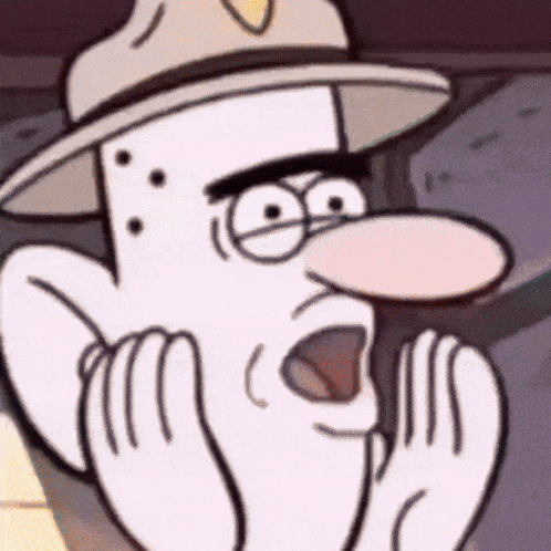 Cartoon Character Wearing Hat With Yellow Heart GIF