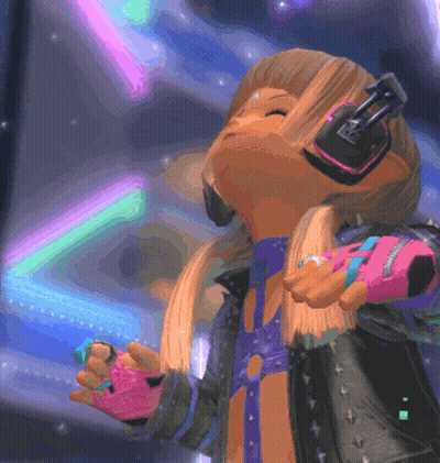 Cartoon Character Wearing Headphones Holding Microphone GIF