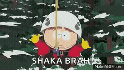 Cartoon Character Wearing Helmet Holding Rope in Forest