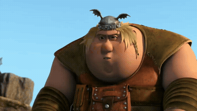 Cartoon Character Wearing Helmet With Bat GIF