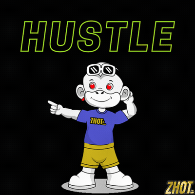 Cartoon Character Wearing Hustle Shirt GIF