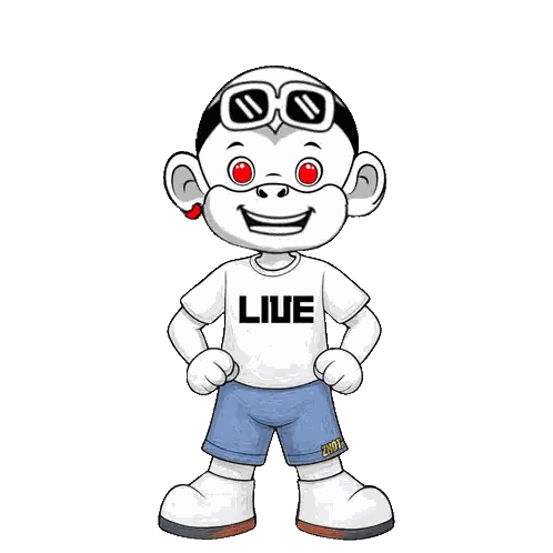 Cartoon Character Wearing Live Shirt Sticker