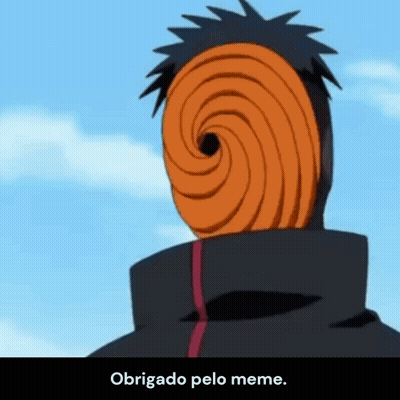 Cartoon Character Wearing Mask Obrigado Pelo Meme GIF