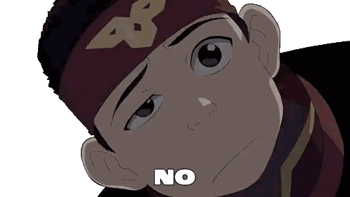 Cartoon Character Wearing No Headband Sticker
