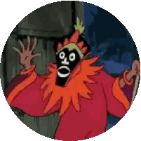 Cartoon Character Wearing Oto Mask Sticker