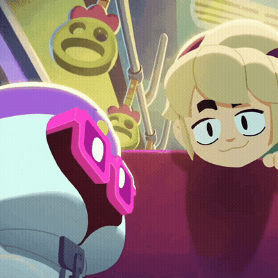 Cartoon Character Wearing Pink Sunglasses GIF