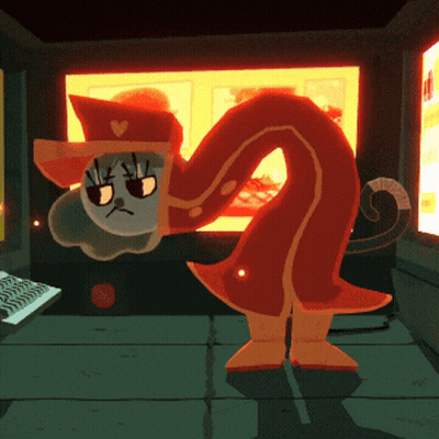 Cartoon Character Wearing Red Hat With Heart GIF