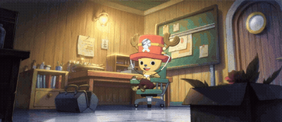 Cartoon Character Wearing Red Skull Hat GIF